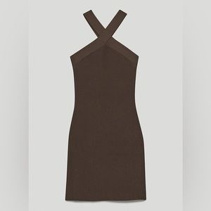 BABATON SCULPT KNIT CRISS CROSS DRESS